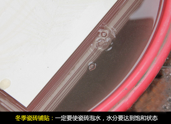 冬季装修瓷砖泡水水分要达到炮和 冬季装修瓷砖泡水水分要达到炮和