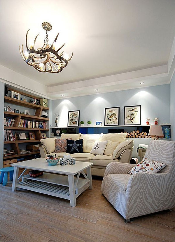 夏天里的那片蓝 90平清爽小户型装修