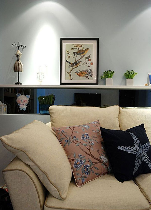 夏天里的那片蓝 90平清爽小户型装修