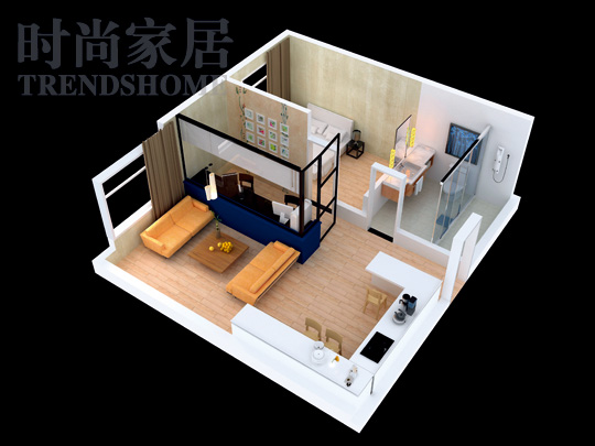 简单的户型如何使用?一室房型再规划