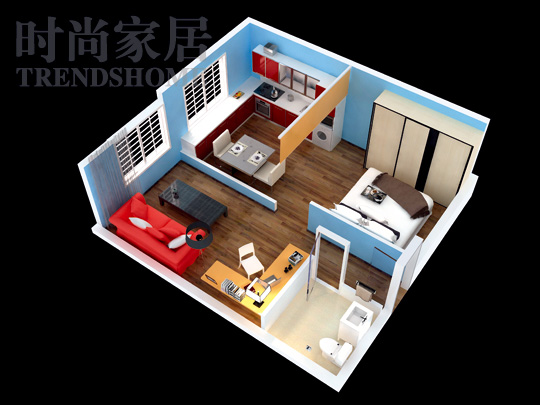 简单的户型如何使用?一室房型再规划
