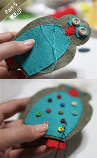 零基础布艺DIY工坊 教你做超萌猫头鹰钥匙包