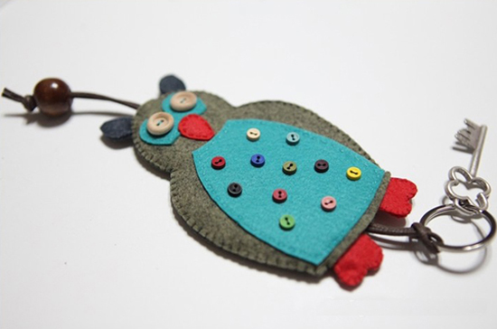 零基础布艺DIY工坊 教你做超萌猫头鹰钥匙包