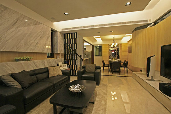 混搭风暖色空间 330平温馨别墅设计