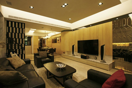 混搭风暖色空间 330平温馨别墅设计