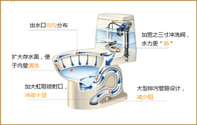 厕所马桶堵了怎么办呢？马桶结构图