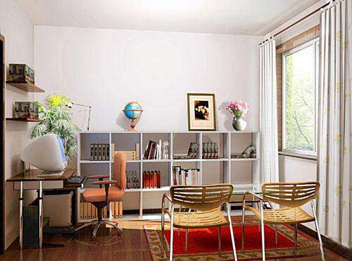 22美图秀书房样板间 在宁静书房中博览群书(图)