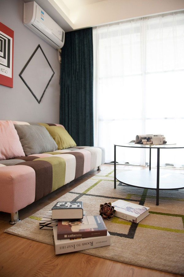 混搭柔色简单生活 65平米温馨小户型设计