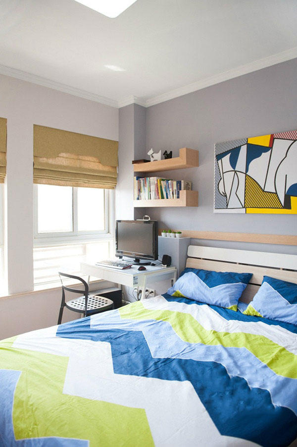 混搭柔色简单生活 65平米温馨小户型设计