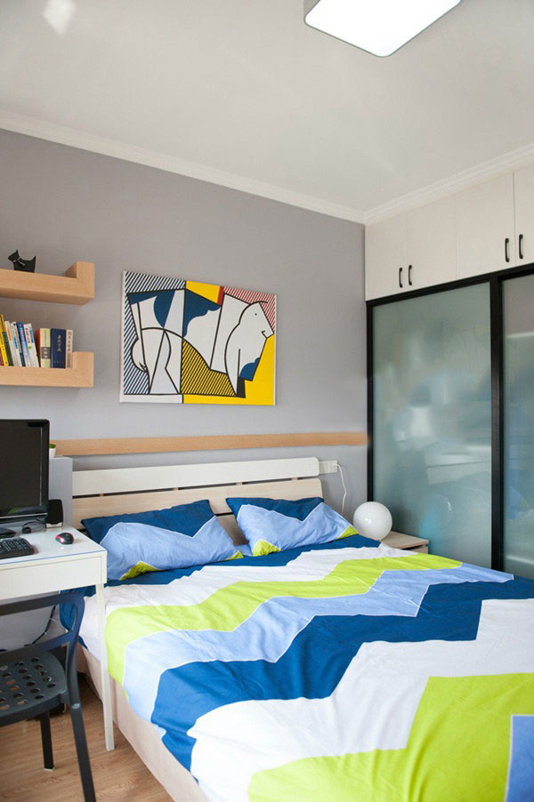 混搭柔色简单生活 65平米温馨小户型设计