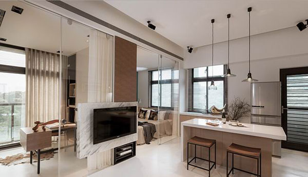 三米六挑高空间 23图诠释惬意单身居