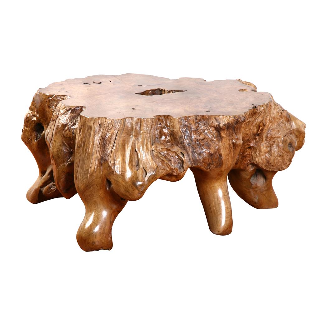 树根茶几的制作方法