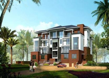 叠拼别墅效果图