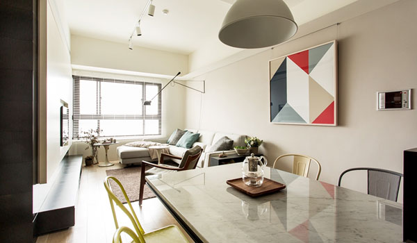 温馨实用生活住宅 90平简约风三口之家