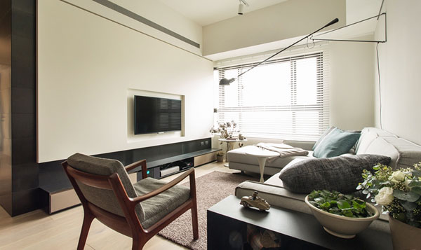 温馨实用生活住宅 90平简约风三口之家