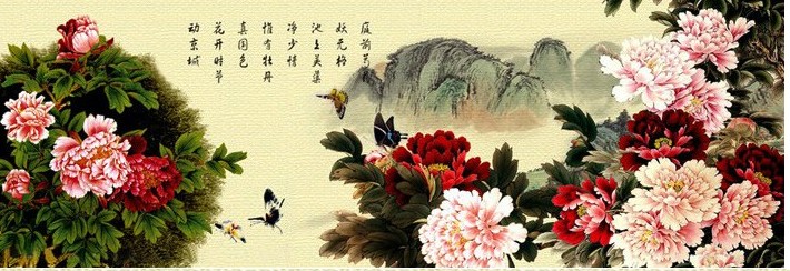 客厅风水之十字绣