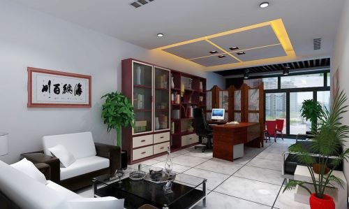 办公室风水忌讳之其一忌座位上方有吊灯