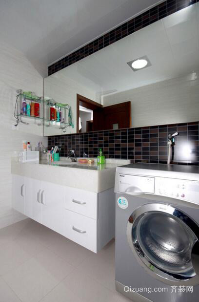 卫生间摆放洗衣机装修效果图