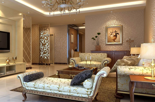 客厅风水装饰图